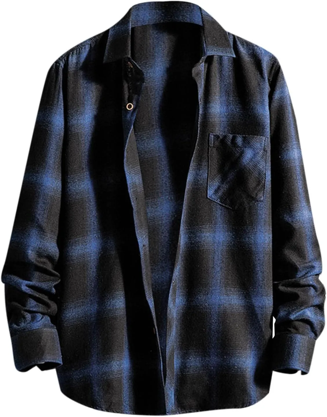 Flannel Shirt for Men,Mens Flannel Plaid Shirts Long Sleeve Flannel Shirt Fashion Casual Cotton Button Down Shirts