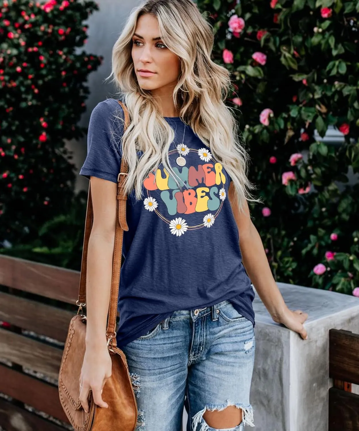 Flower Tshirts Shirts for Women Cute Dandelion Tshirt Casual Short Sleeve Wildflower Floral Heart Print Graphic Tee Tops