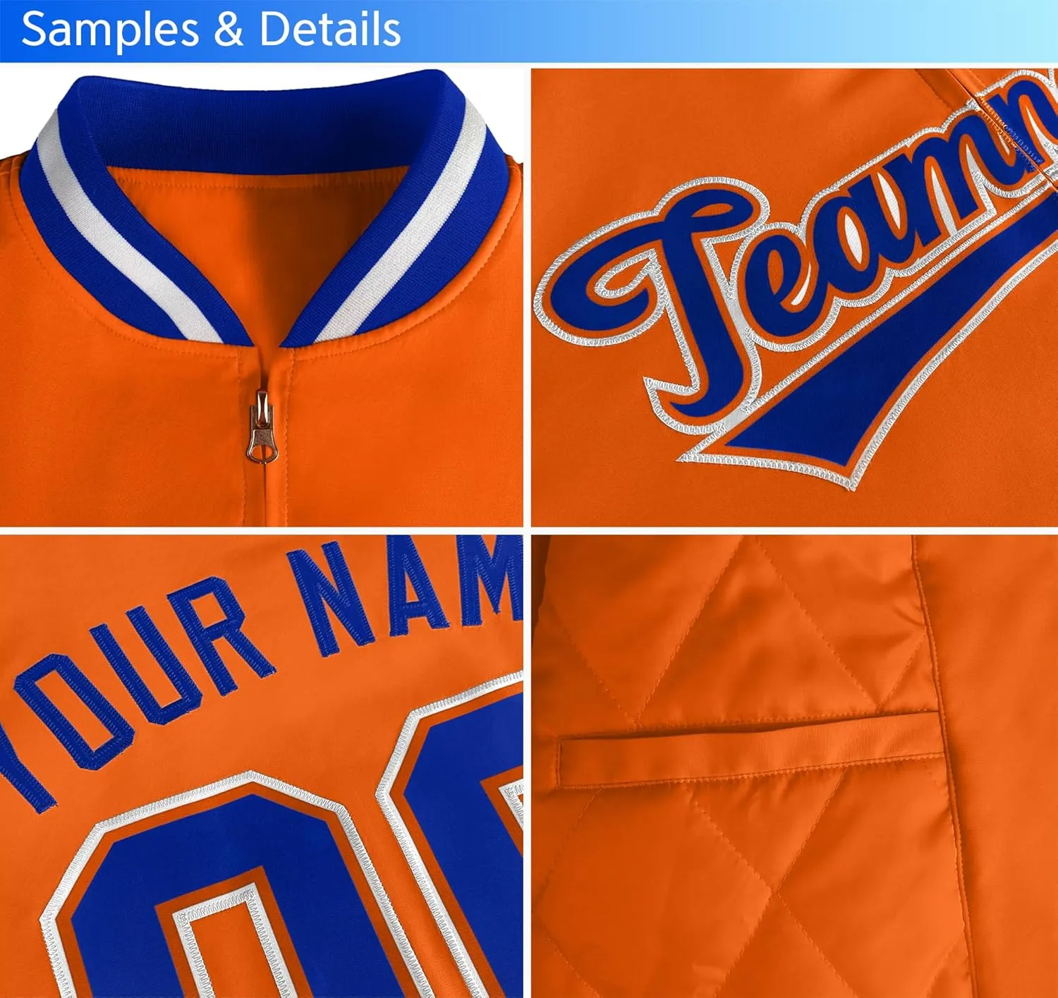 Freecustom Custom Mens Varsity Jackets Lightweight Zip Up Windbreaker Bomber Jacket Personalized Stitched Any Text Logo
