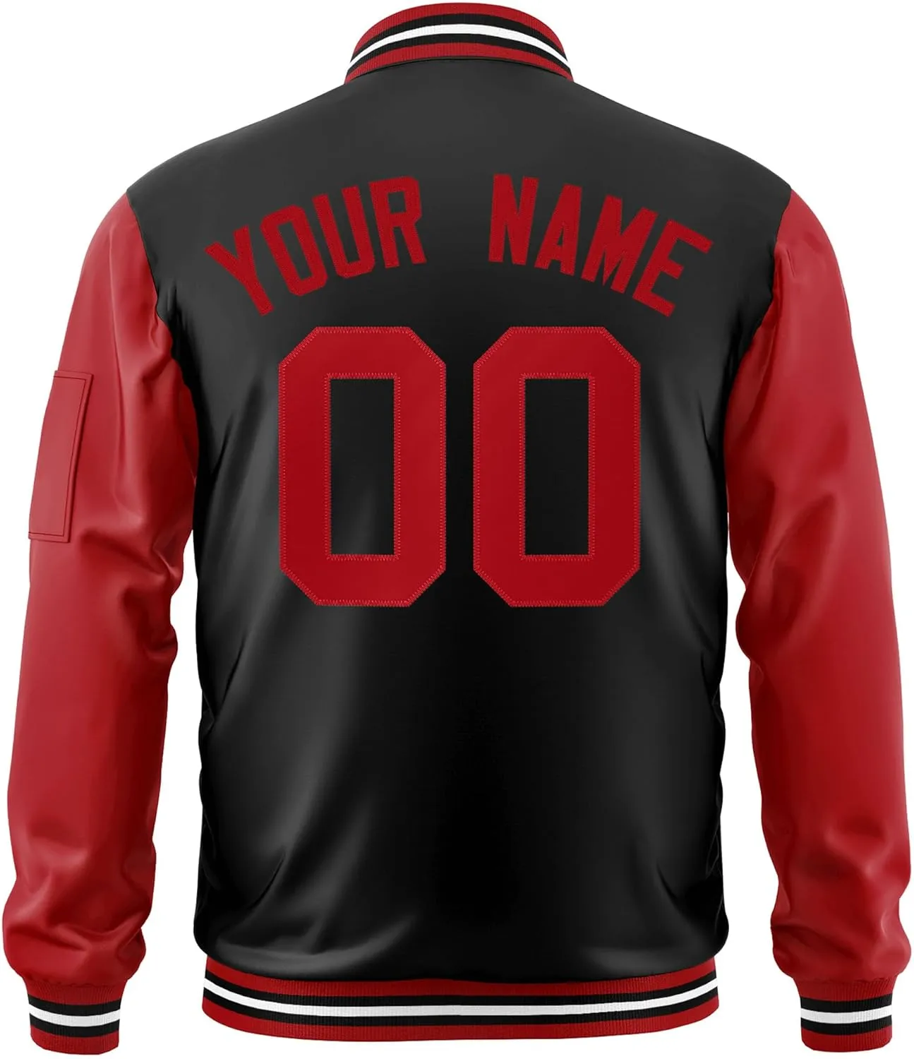 Freecustom Custom Mens Varsity Jackets Lightweight Zip Up Windbreaker Bomber Jacket Personalized Stitched Any Text Logo