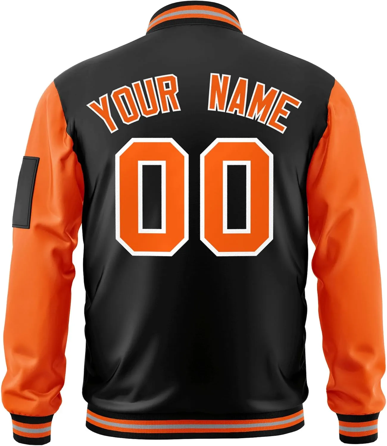 Freecustom Custom Mens Varsity Jackets Lightweight Zip Up Windbreaker Bomber Jacket Personalized Stitched Any Text Logo