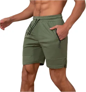 Fxbar Men's 7" Swim Trunks Quick Dry with Zipper Pockets Gym Workout Shorts & Beach Swimming Shorts for Men
