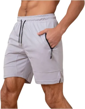 Fxbar Men's 7" Swim Trunks Quick Dry with Zipper Pockets Gym Workout Shorts & Beach Swimming Shorts for Men