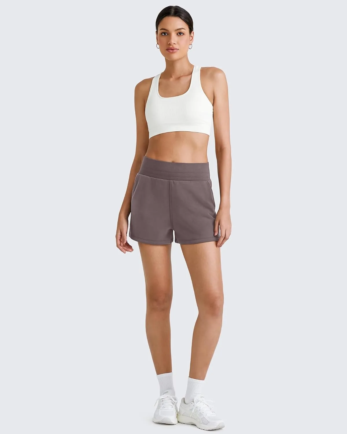 G4Free Smoofit Modal Soft Sweat Shorts for Women High Waist Athletic Shorts for Summer Casual Relaxed with Pockets