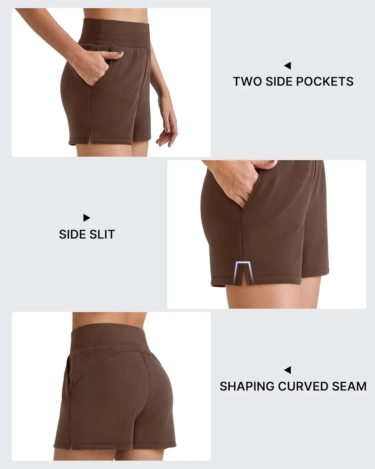 G4Free Smoofit Modal Soft Sweat Shorts for Women High Waist Athletic Shorts for Summer Casual Relaxed with Pockets