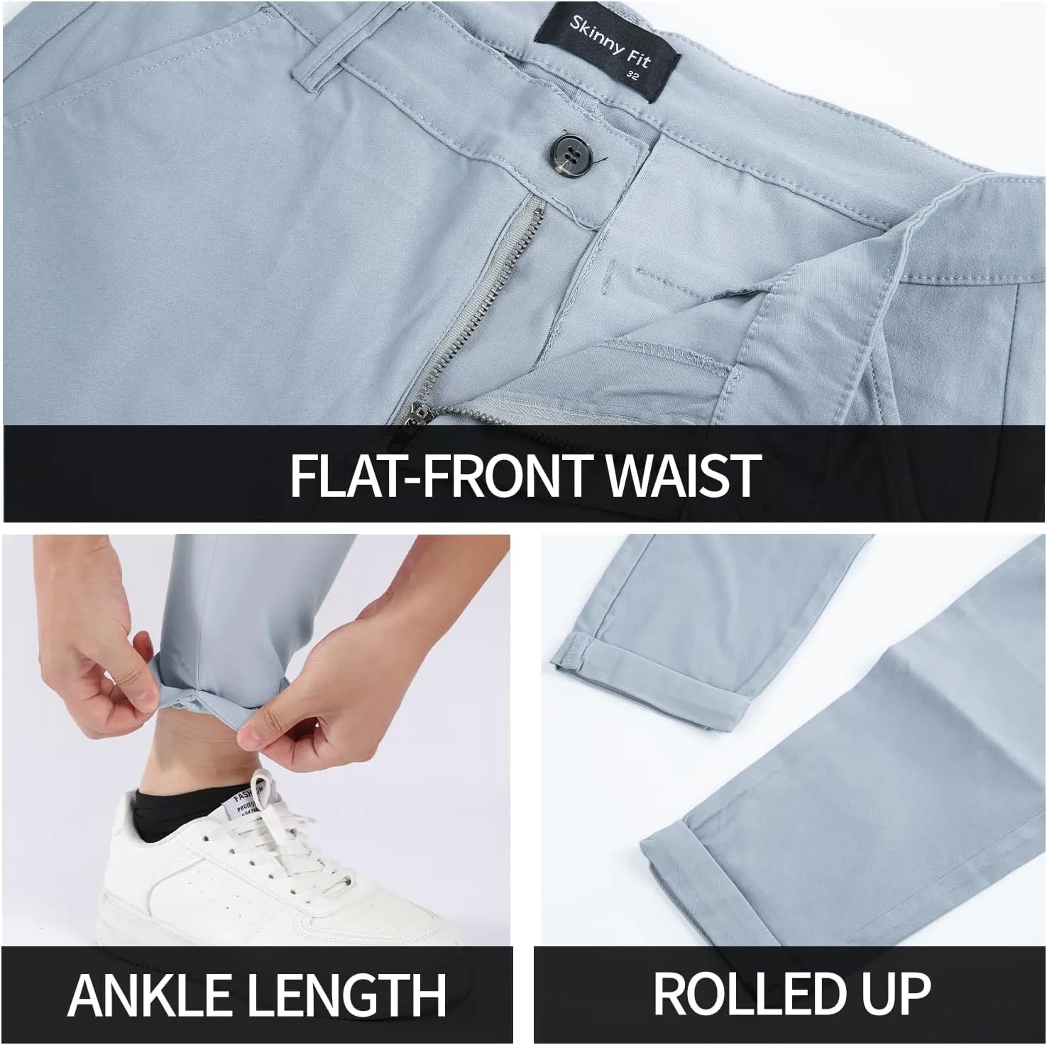 GINGTTO Mens Dress Pants Slim Fit Chino Pants for Men Stretch