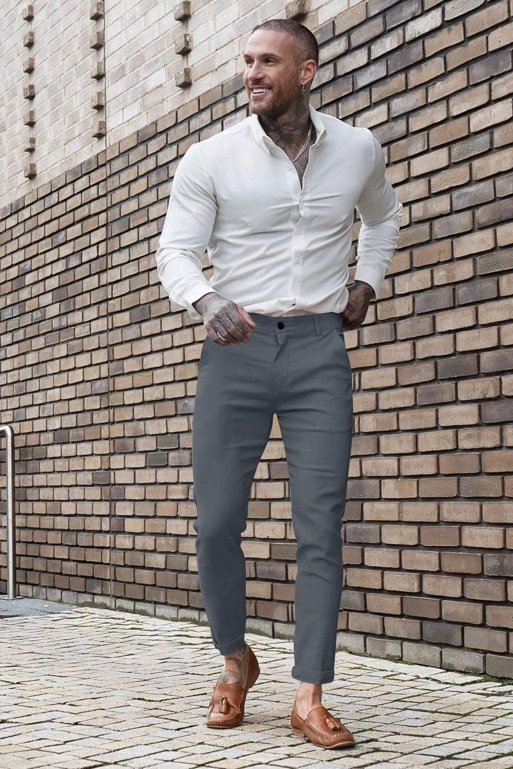 GINGTTO Mens Dress Pants Slim Fit Chino Pants for Men Stretch