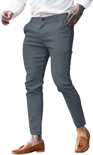 GINGTTO Mens Dress Pants Slim Fit Chino Pants for Men Stretch