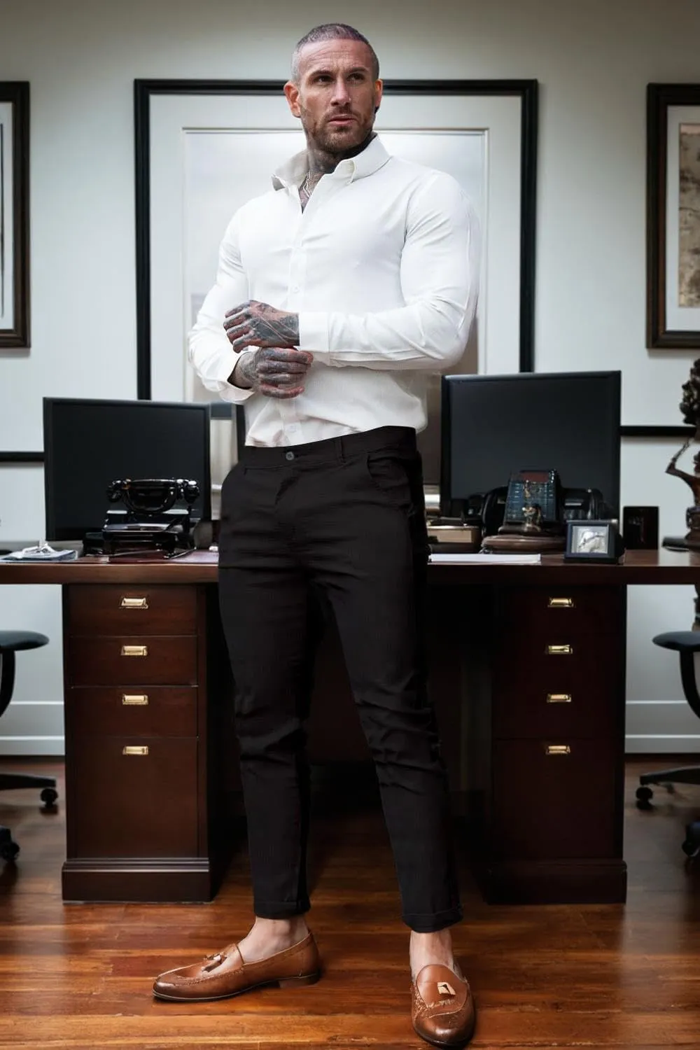 GINGTTO Mens Dress Pants Slim Fit Chino Pants for Men Stretch