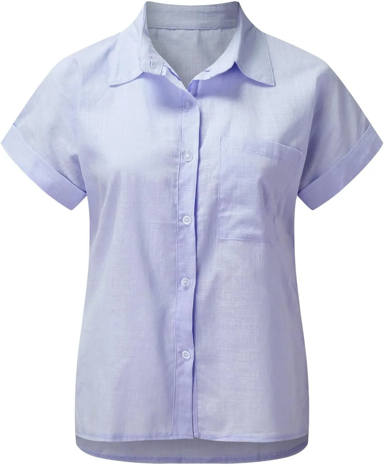 GOKKILRW Womens Linen Blouses Button Down Short Sleeve T Shirts Gauze Boho Dressy Casual Work Tops 2025 Summer Hippie Clothes