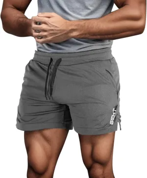 Gym Shorts for Men, Men's 5" Athletic Running Shorts Lightweight Quick Dry Stretch Gym Workout Sweat Shorts with Pockets