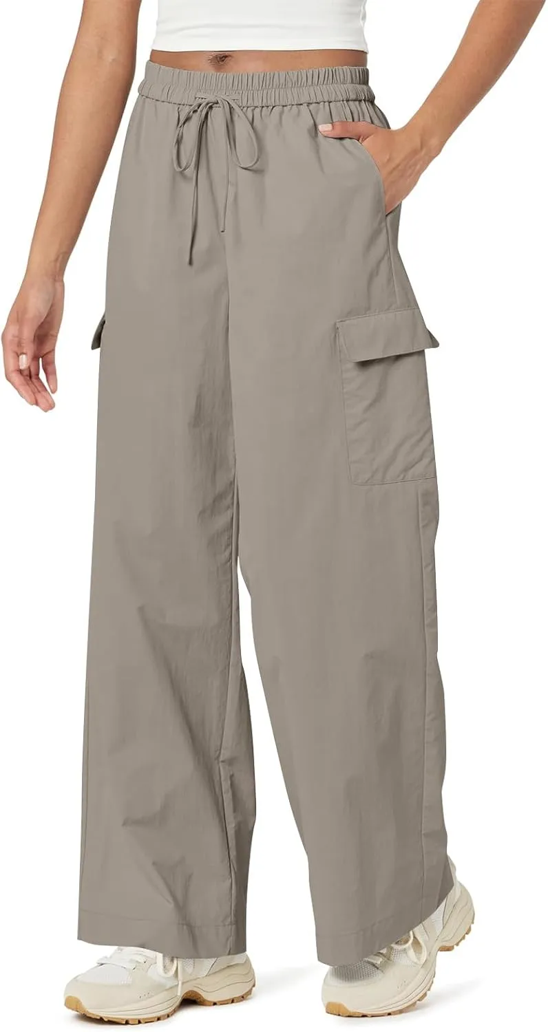 High Waisted Cargo Pants Women Y2K Drawstring Baggy Trendy Trousers with Pockets Casual Sweatpants Streetwear