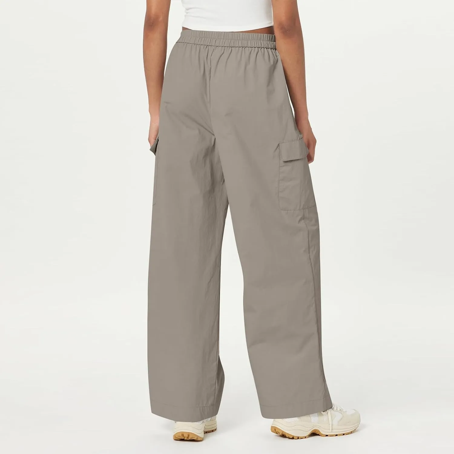High Waisted Cargo Pants Women Y2K Drawstring Baggy Trendy Trousers with Pockets Casual Sweatpants Streetwear