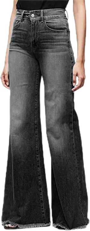 High Waisted Jeans for Women Distressed Bell Bottom Stretch Pants Plus Size Bell Bottoms Y2k 2024 Fashion Denim Pants