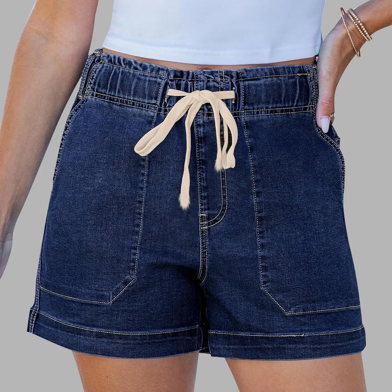 Hvyesh Jean Shorts Womens Jorts Summer Cute Denim Shorts for Women High Waisted