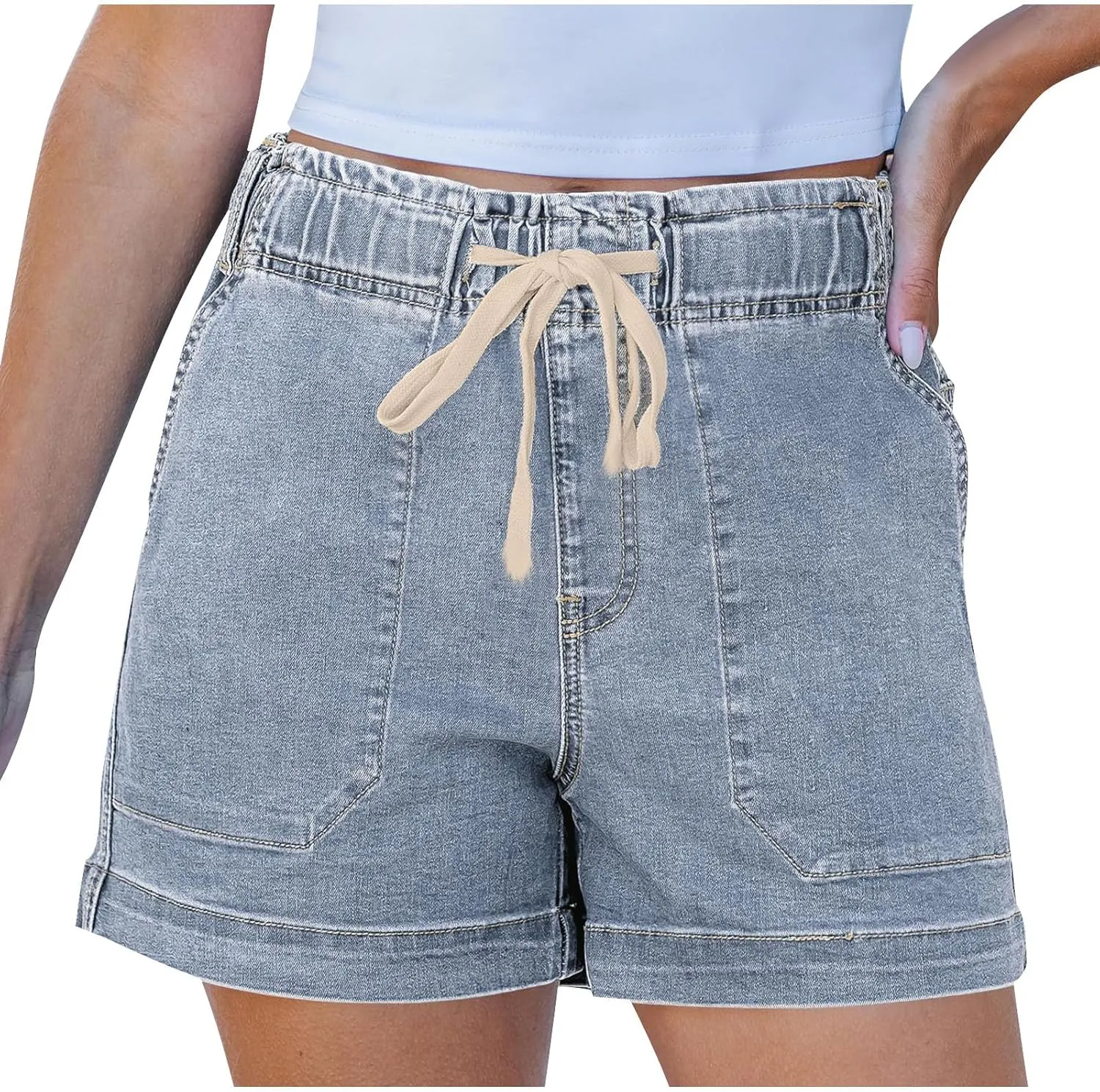 Hvyesh Jean Shorts Womens Jorts Summer Cute Denim Shorts for Women High Waisted