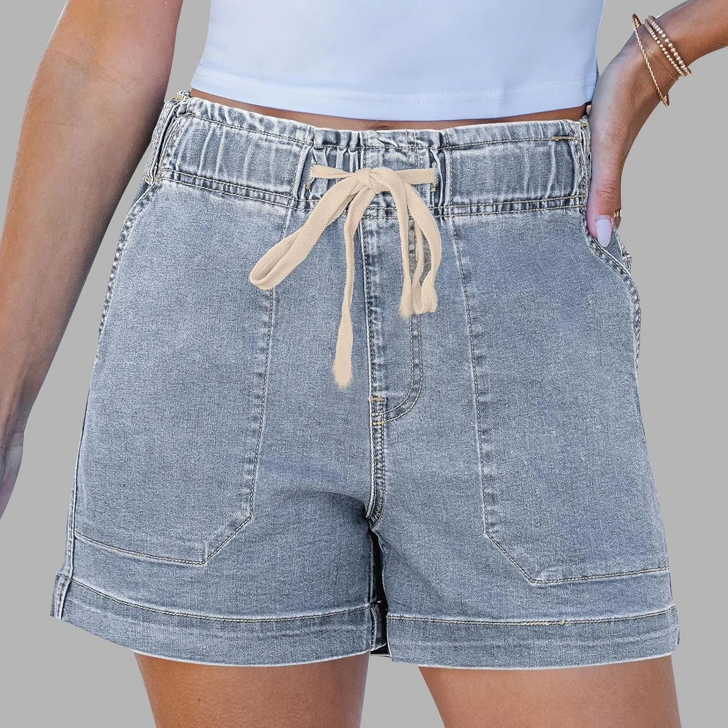 Hvyesh Jean Shorts Womens Jorts Summer Cute Denim Shorts for Women High Waisted