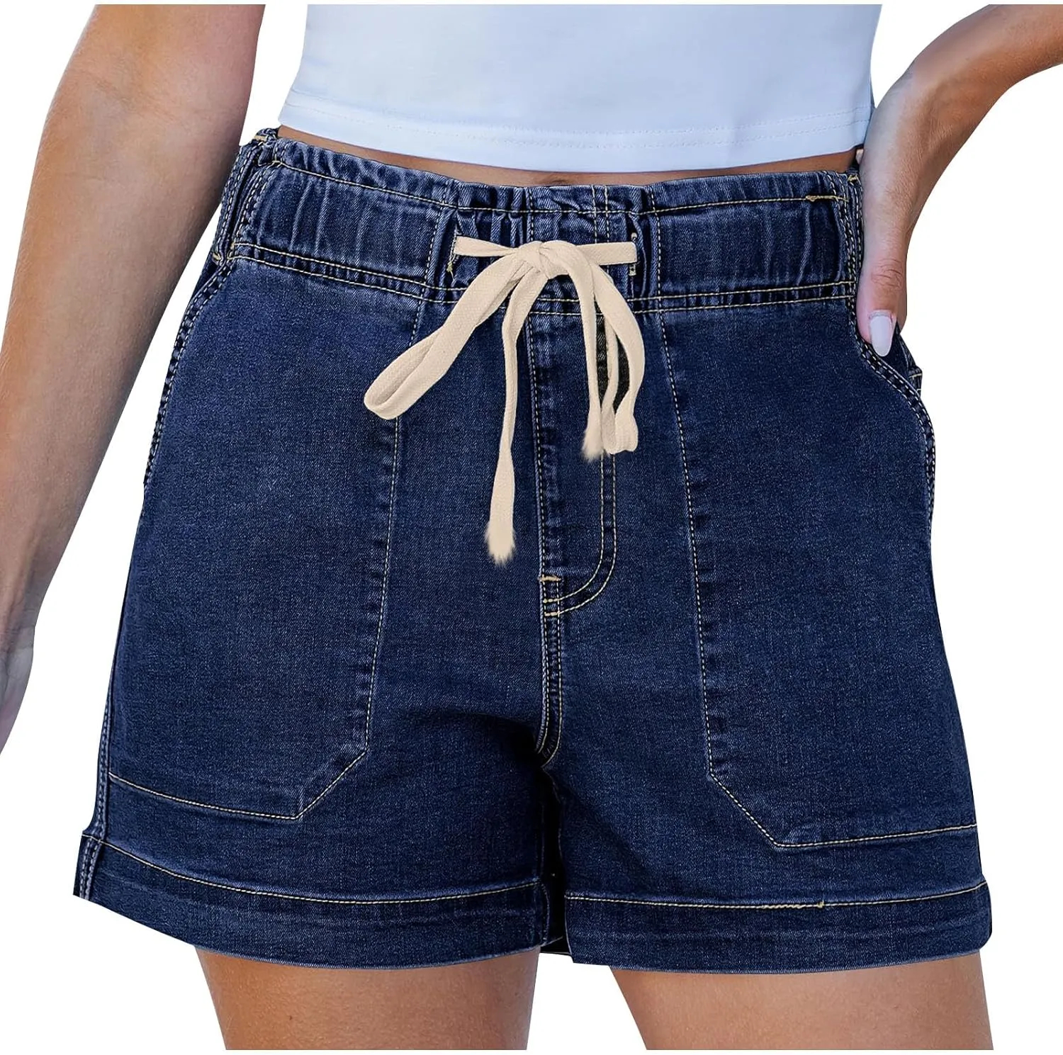 Hvyesh Jean Shorts Womens Jorts Summer Cute Denim Shorts for Women High Waisted