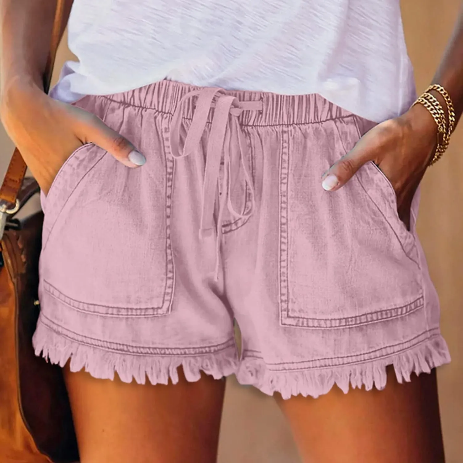 Jean Shorts for Women Distressed Stretchy Jeanshorts Casual High Waisted Denim Shorts Summer Jeans Baggy Jean Shorts