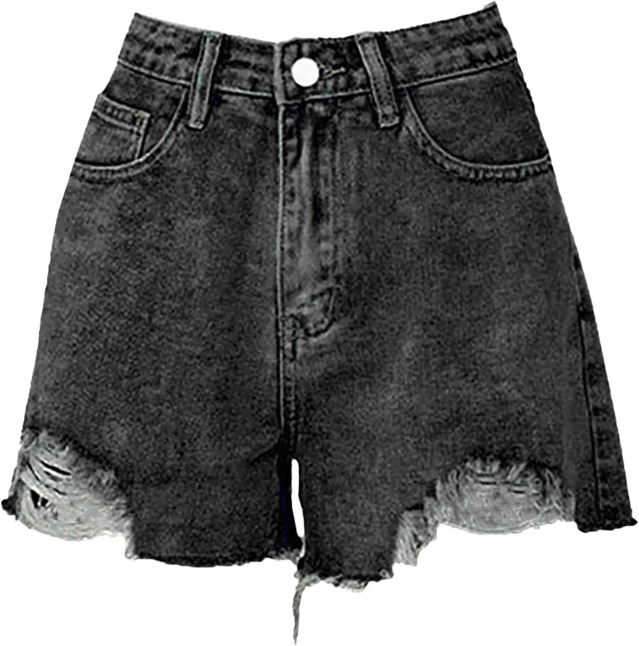 Jean Shorts Womens Trendy High Waisted Ripped Cut Off Denim Shorts Summer Causal Baggy Cute Hot Jorts with Pockets