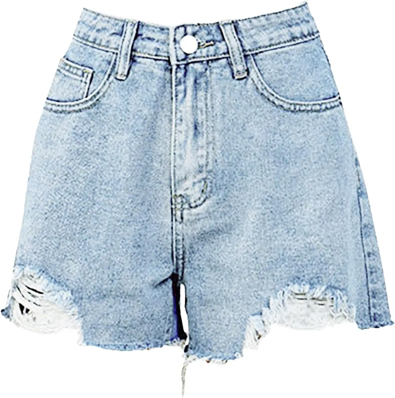 Jean Shorts Womens Trendy High Waisted Ripped Cut Off Denim Shorts Summer Causal Baggy Cute Hot Jorts with Pockets