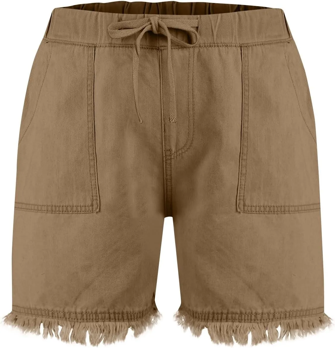 Jeans Shorts for Women Lightweight Drawstring High Waisted Denim Shorts Casual Summer Lounge Shorts with Pockets