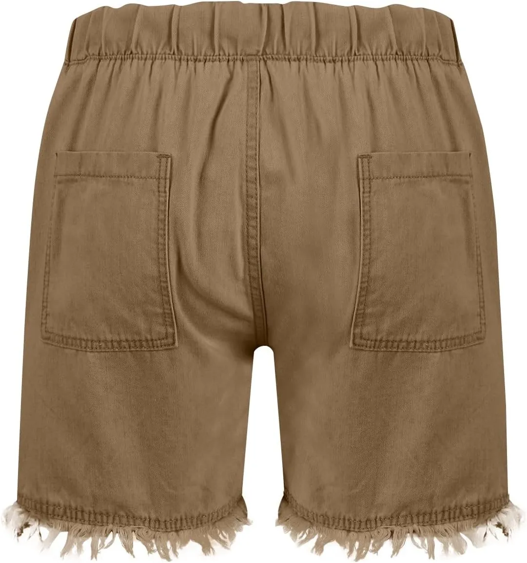 Jeans Shorts for Women Lightweight Drawstring High Waisted Denim Shorts Casual Summer Lounge Shorts with Pockets