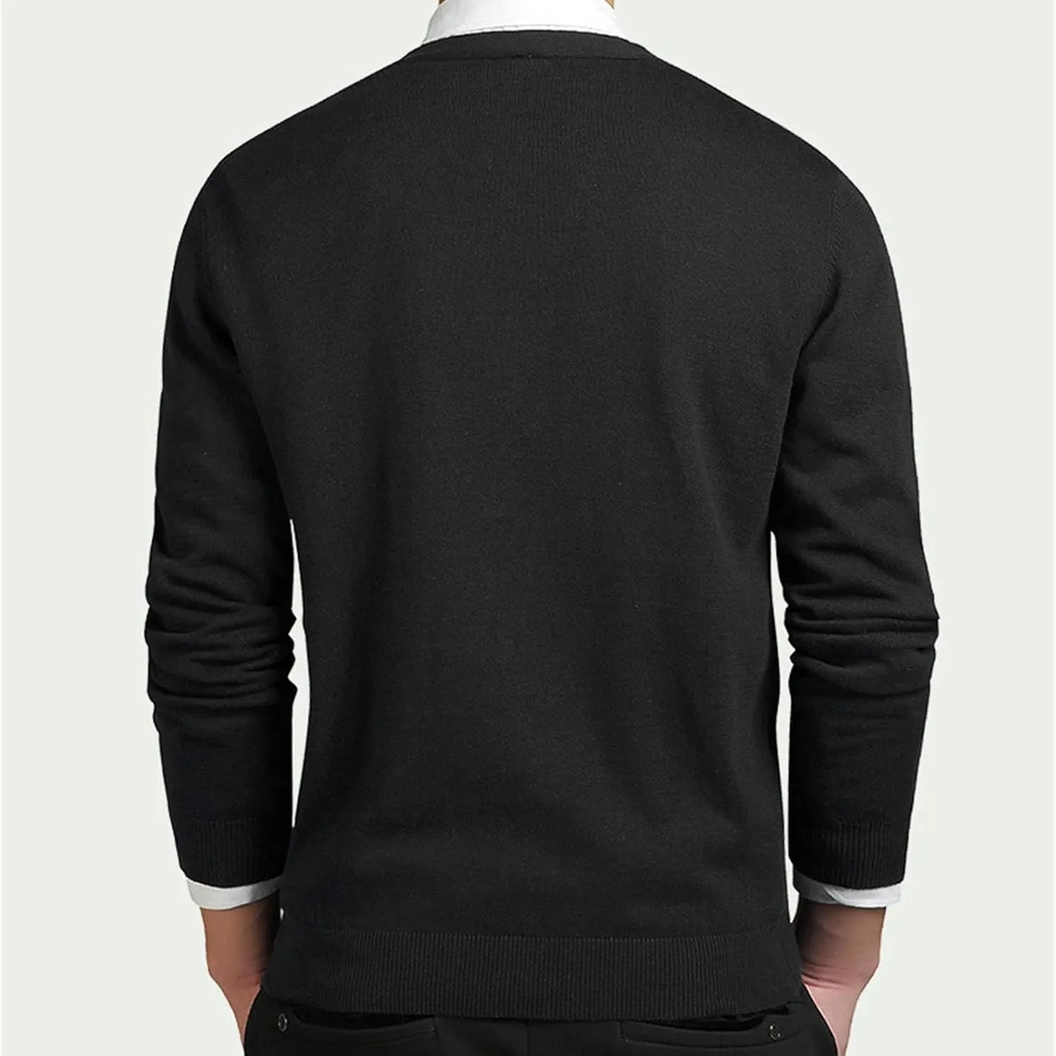 JEsilunmaMY Mens Basic Designed Cardigan Sweaters V Neck Button Down Knitted Cardigan Sweater Lightweight Business Knitwear