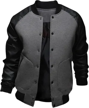 JEsilunmaMY Men's Button Down Baseball Varsity Jackets Full Zip Mock Neck Bomber Coat Lightweight Sport Jackets with Pocket