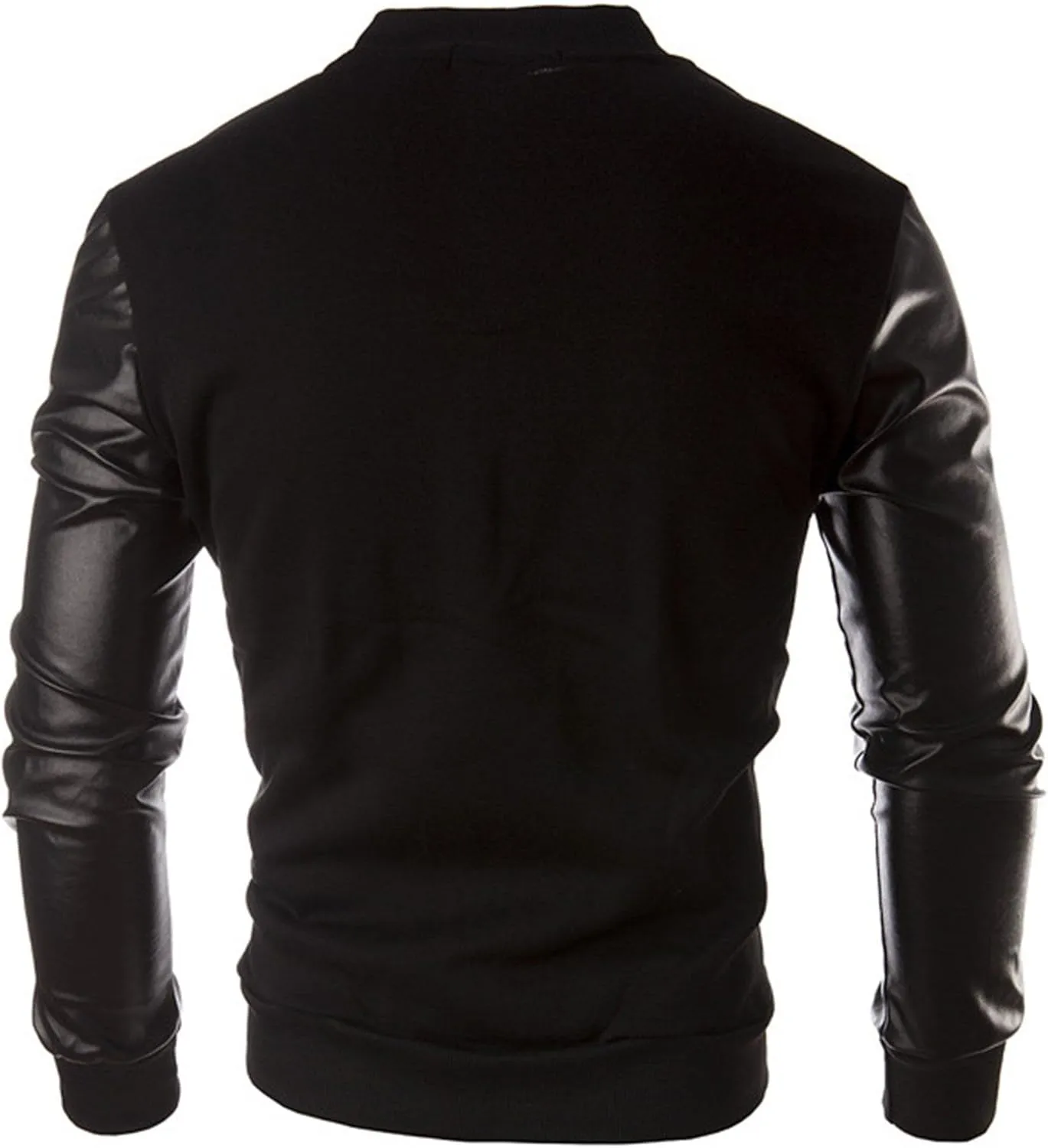 JEsilunmaMY Men's Button Down Baseball Varsity Jackets Full Zip Mock Neck Bomber Coat Lightweight Sport Jackets with Pocket
