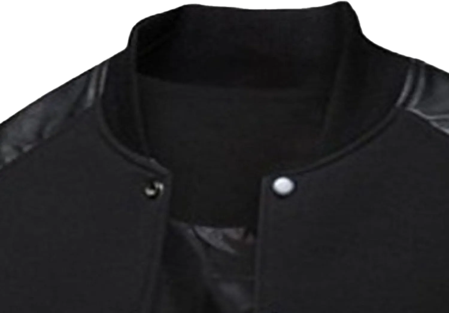 JEsilunmaMY Men's Button Down Baseball Varsity Jackets Full Zip Mock Neck Bomber Coat Lightweight Sport Jackets with Pocket