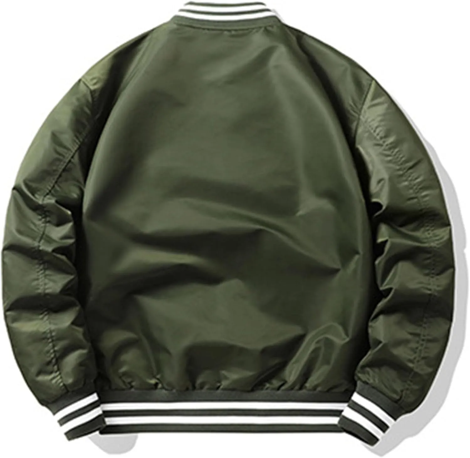 JEsilunmaMY Men's Fashion Cargo Varsity Jackets Lightweight Cotton Baseball Bomber Jackets Full Zip Casual Padded Coats