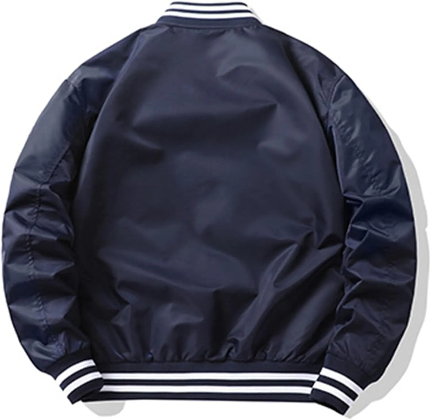 JEsilunmaMY Men's Fashion Cargo Varsity Jackets Lightweight Cotton Baseball Bomber Jackets Full Zip Casual Padded Coats