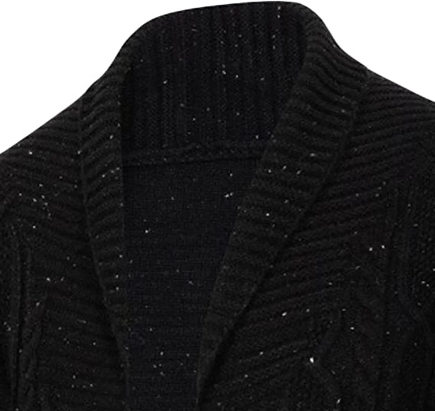 JEsilunmaMY Mens Fashion Shawl Collar Cardigan Sweaters Long Sleeve Button Down Cable Knit Sweater Lightweight Pocket Sweater