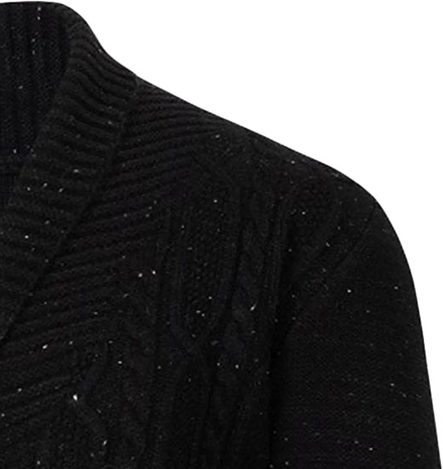 JEsilunmaMY Mens Fashion Shawl Collar Cardigan Sweaters Long Sleeve Button Down Cable Knit Sweater Lightweight Pocket Sweater