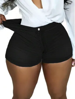 Jorts Women Stretchy Jean Shorts High Waisted Denim Shorts Slim Fit Cowgirl Butt Lifting Short Jeans with Pockets