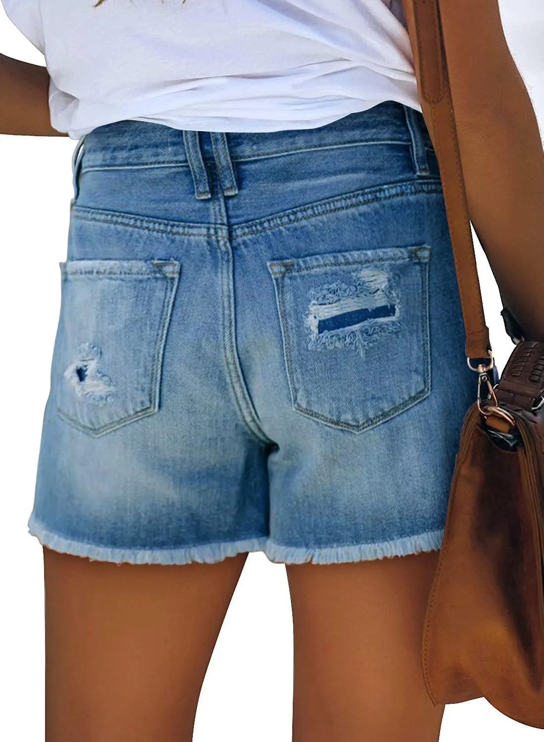 KISSMODA Women's Casual Denim Shorts Summer Jeans Stretchy Hot Short Pants