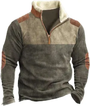 LOAIHA Mens Western Sweatshirts 1/4 Zip Vintage Ethnic Graphic Aztec Cowboy Hoodies Long Sleeve Fleece Pullover Country