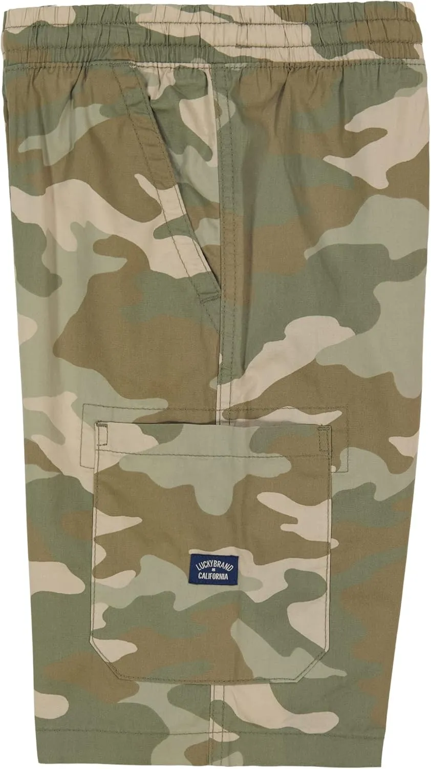 Lucky Brand Boys' Pull-on Cargo Shorts Drawstring Closure