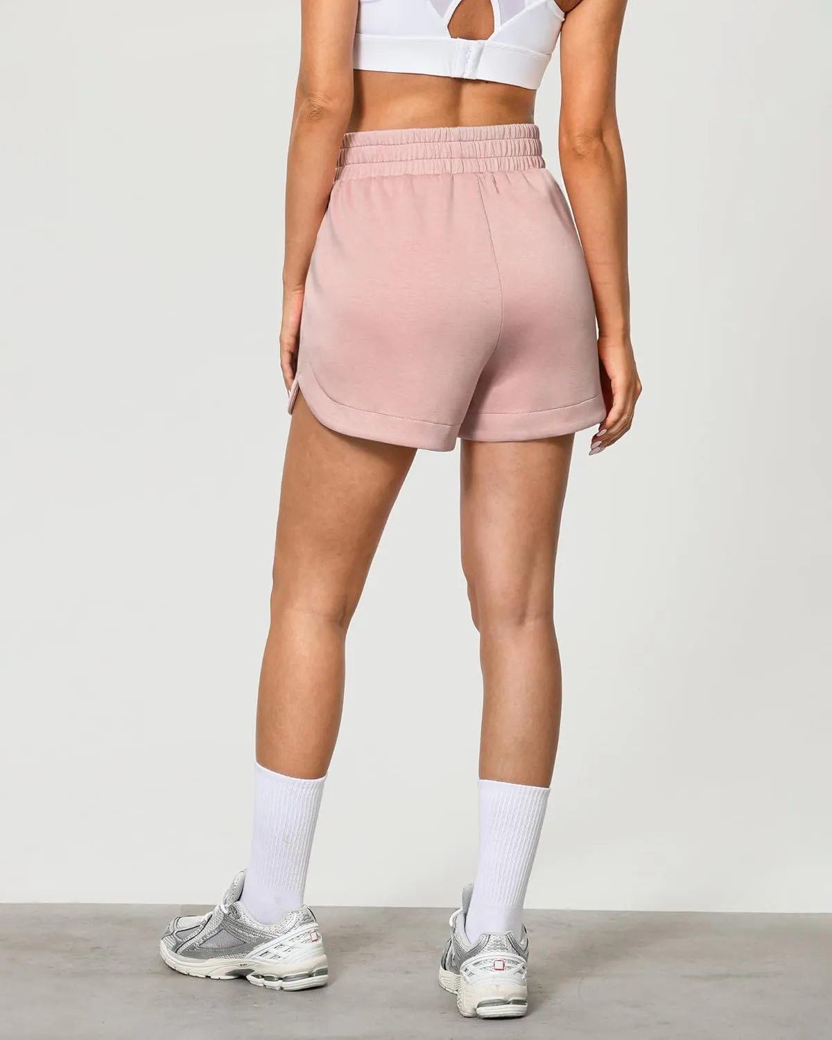luvamia Athletic Shorts for Women High Waisted Comfy Pull On Elastic Waist Casual Lounge Summer Sweat Shorts with Pocket