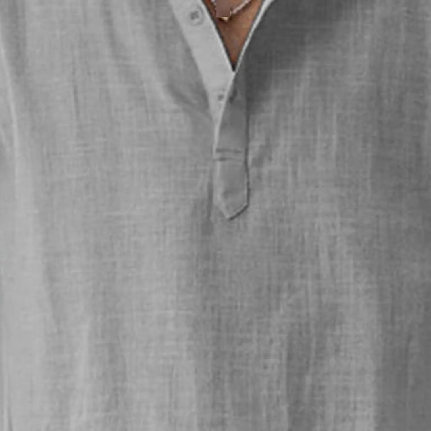 Maiyifu-GJ Men's Linen Stand Collar Long Sleeve Shirt Cotton Hippie Beach Breathable T Shirt Casual Lightweight Loose Shirt