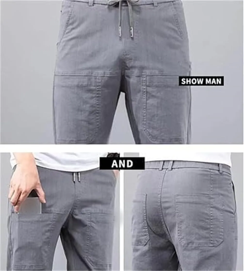 Manzera Stretch Cargo Pants,Mencomfy Hiking, Multipants - High Stretch Multi-Pocket Durable Cargo Pants