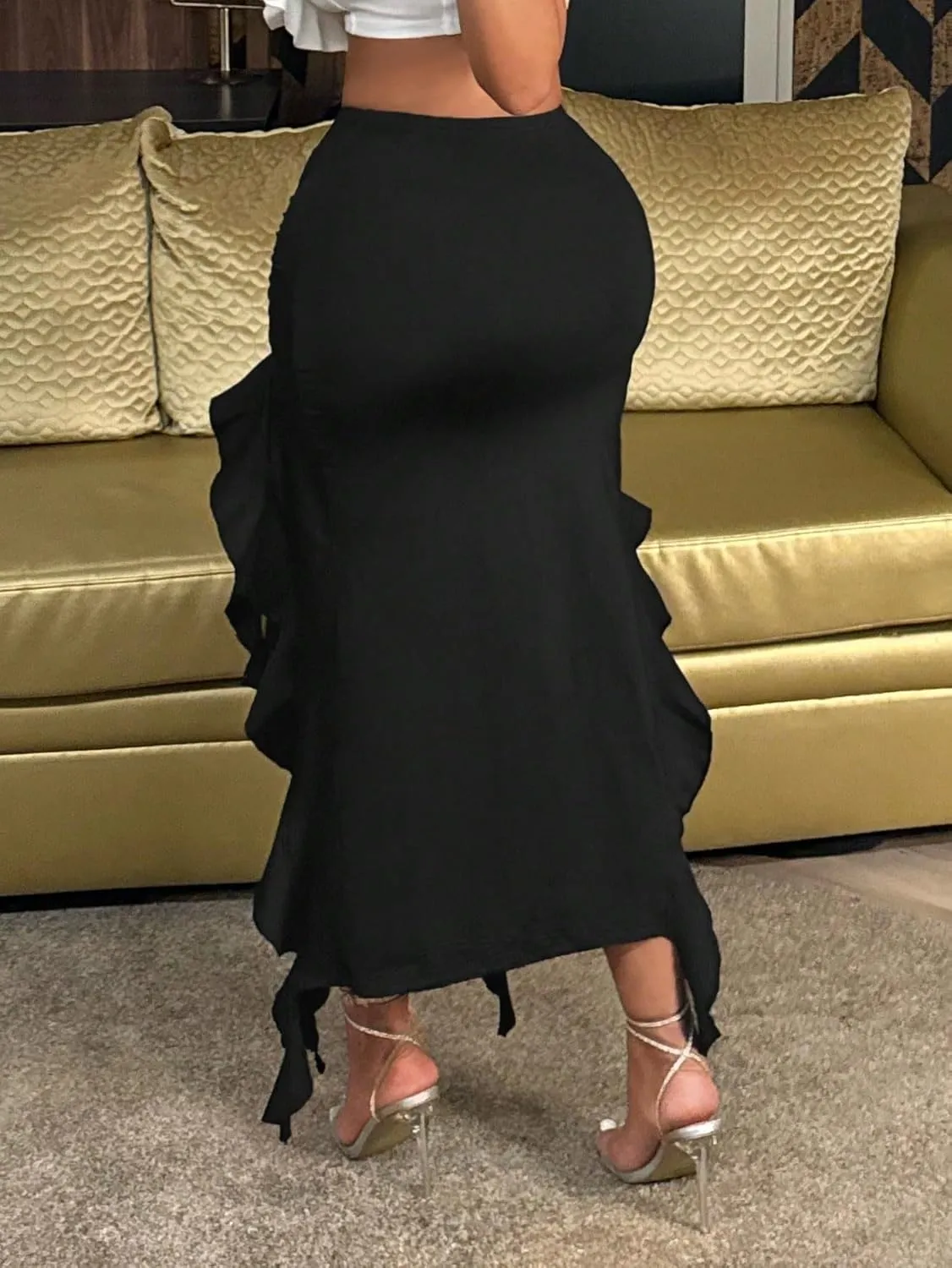 Maxi Skirts for Women High Slit Sexy Summer Skirt