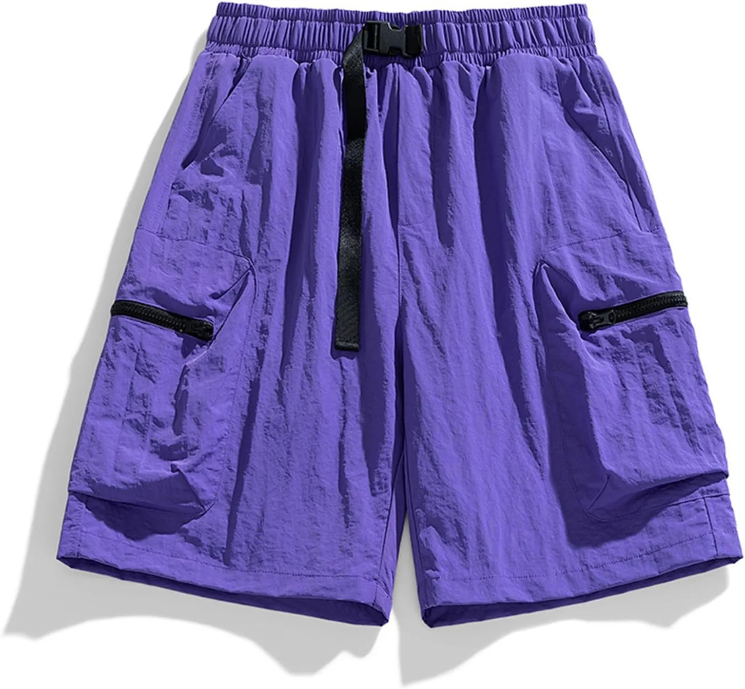 Men Casual Shorts Elastic Waist Quick Dry Shorts Loose Fit Big and Tall Lightweight Outdoor Beach Shorts