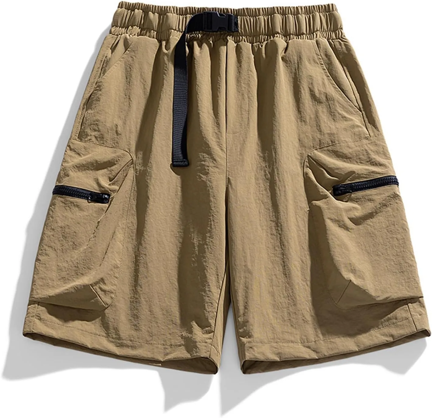 Men Casual Shorts Elastic Waist Quick Dry Shorts Loose Fit Big and Tall Lightweight Outdoor Beach Shorts