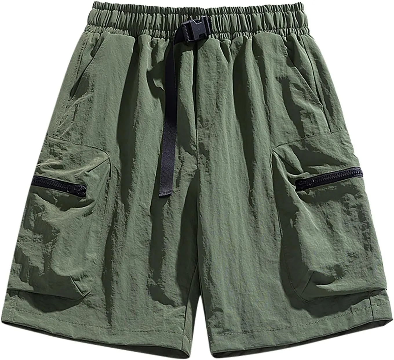 Men Casual Shorts Elastic Waist Quick Dry Shorts Loose Fit Big and Tall Lightweight Outdoor Beach Shorts