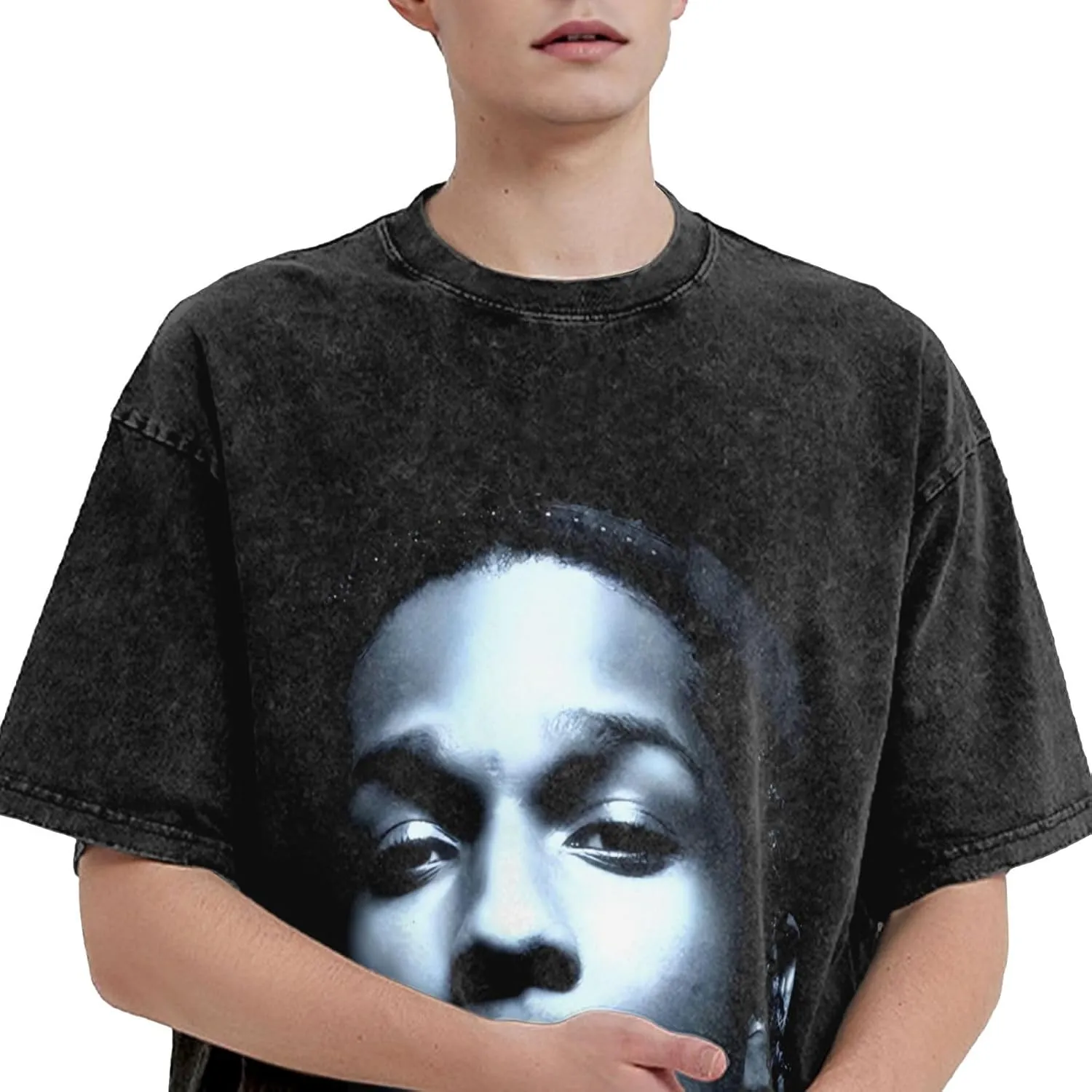 Men Guys Streetwear Oversized Leisure T-Shirts Short-Sleeve Adults Teens Stretch-Cotton Tshirts