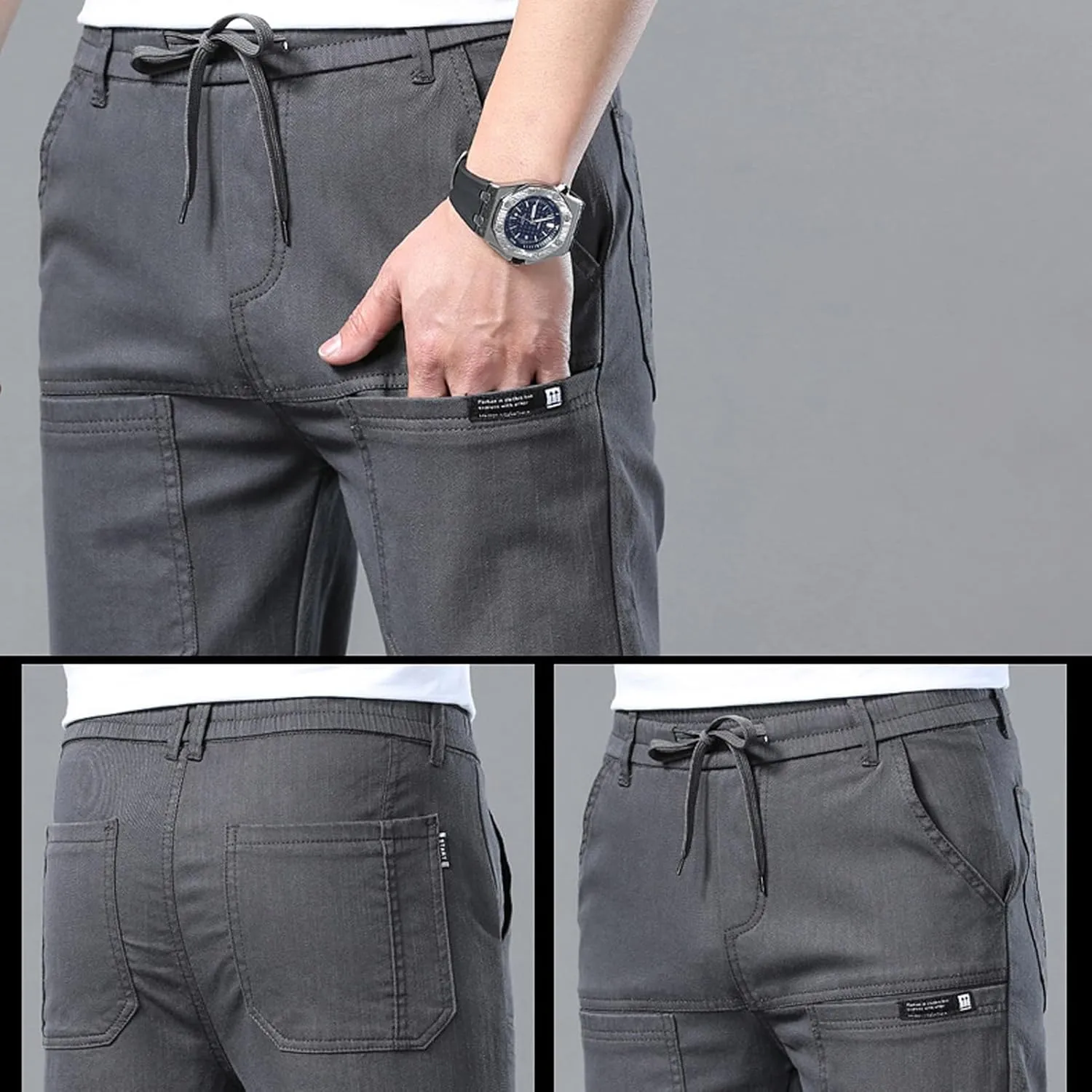Mencomfy Cargo Pants, MultiPants - High Stretch Multi-Pocket Durable Cargo Pants for Men