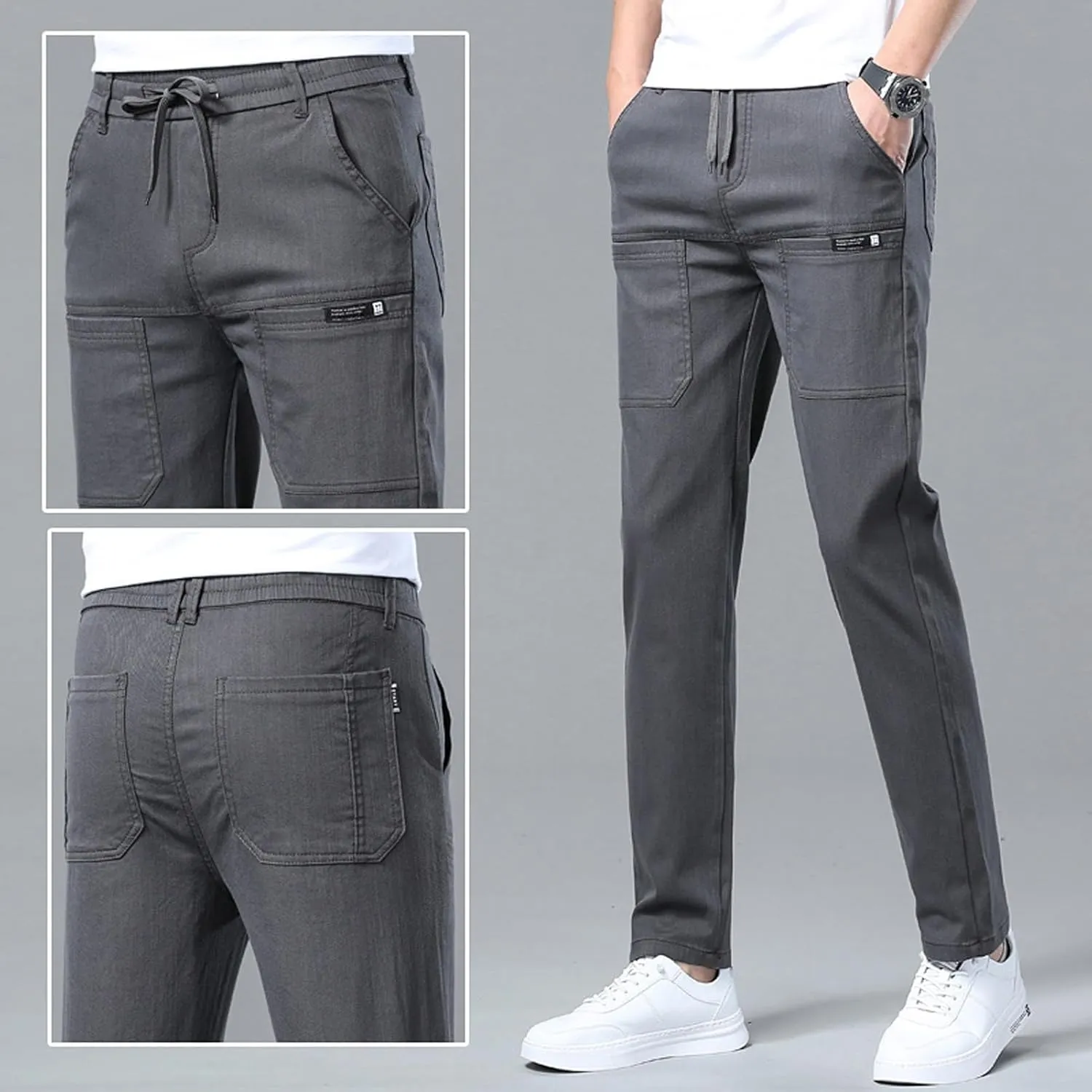 Mencomfy Cargo Pants, MultiPants - High Stretch Multi-Pocket Durable Cargo Pants for Men