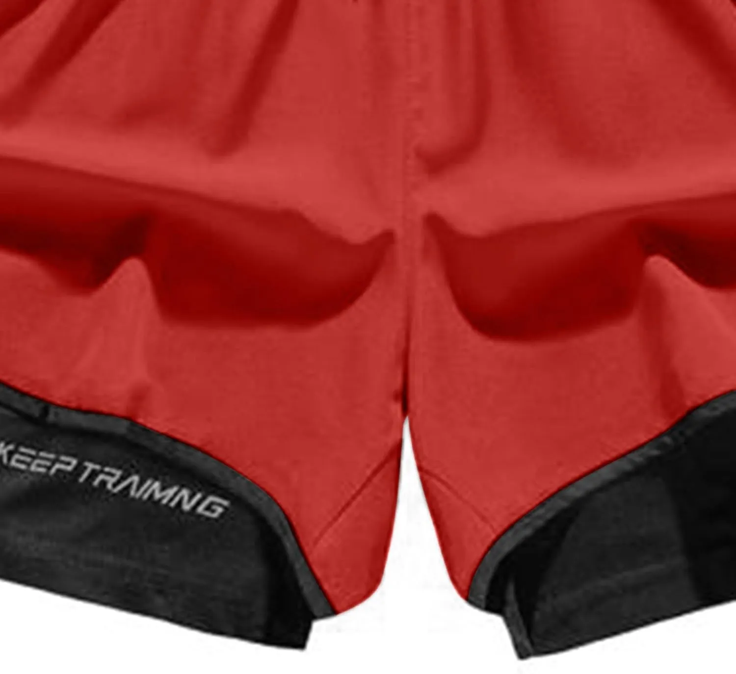 Mens 5" Gym Running Shorts Elastic Drawstring Waist Sweat-Shorts 2 in 1 Quick Dry Workout Athletic Short Pants